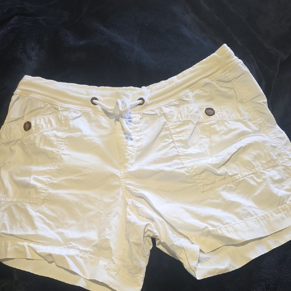 Old Navy White Drawstring Cargo Shorts
